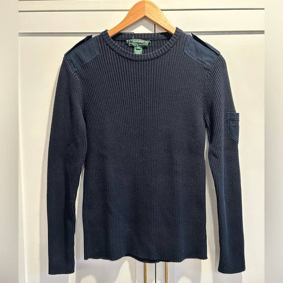 Lauren Ralph Lauren Sweaters - Ralph Lauren woman ribbed classic Navy blue sweater, size M.